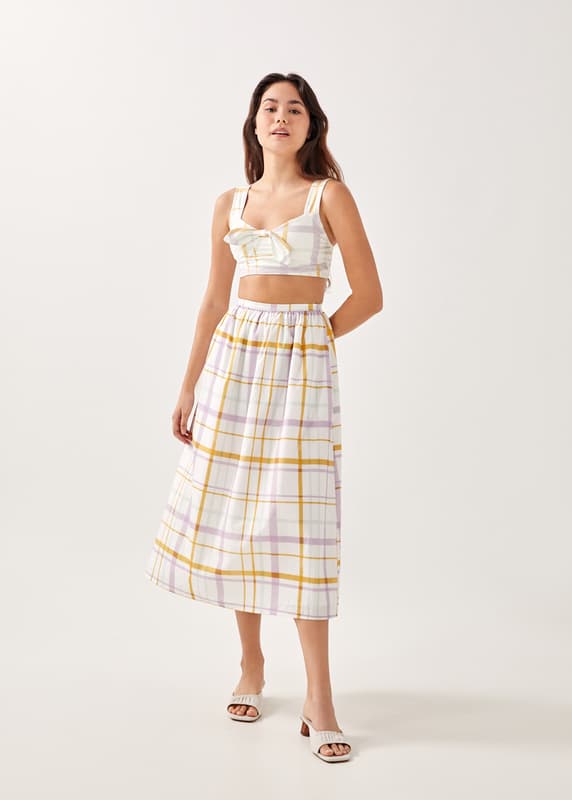 Shoshana Gingham Maxi Skirt