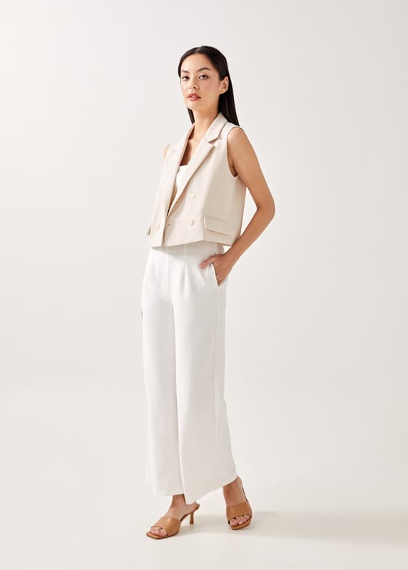 Buy Madine Tailored Cropped Vest @ Love, Bonito Singapore | Shop Women ...