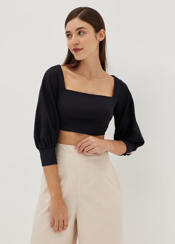 Leana Square Neck Puff Sleeve Top | Love, Bonito US