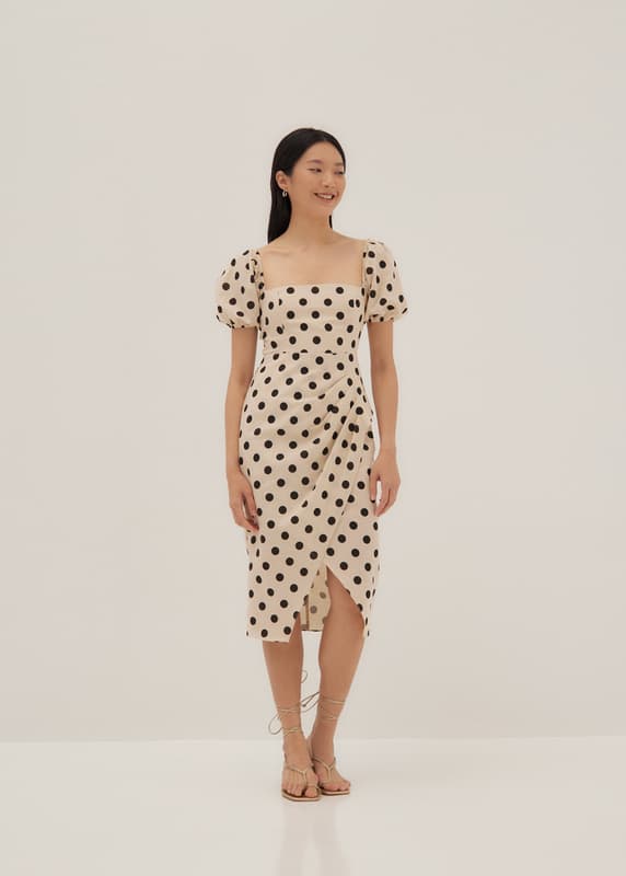 Warehouse polka dot dress online