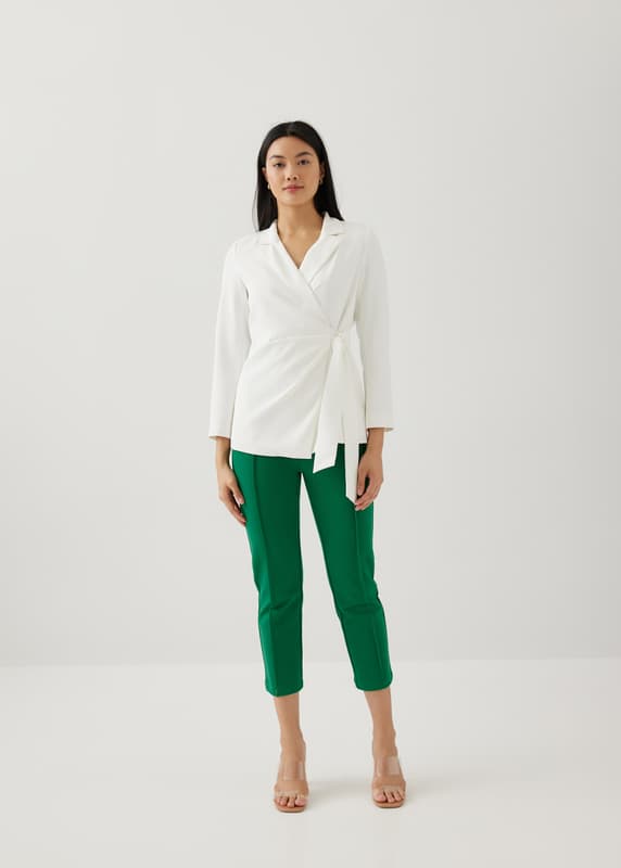 White on sale wrap blazer