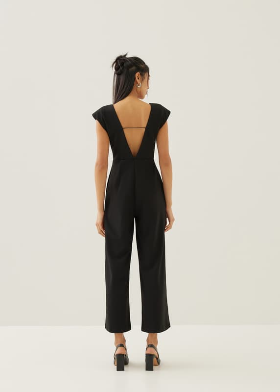 Black peg leg jumpsuit sales