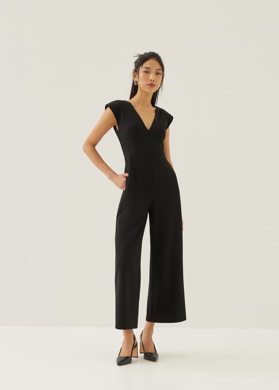 Buy Kaeli Padded Wide Leg Jumpsuit @ Love, Bonito Malaysia | Shop Women ...