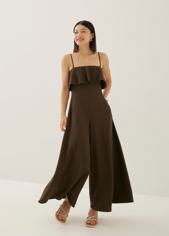 Aiza Overlay Flare Jumpsuit