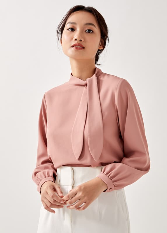 Paulette Ribbon Tie Blouse | Love, Bonito US Paulette Ribbon Tie Blouse | Love, Bonito US