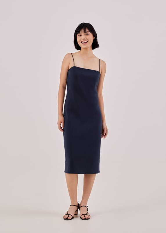 Shop Erina Neoprene Jersey Column Dress Love, Bonito HK