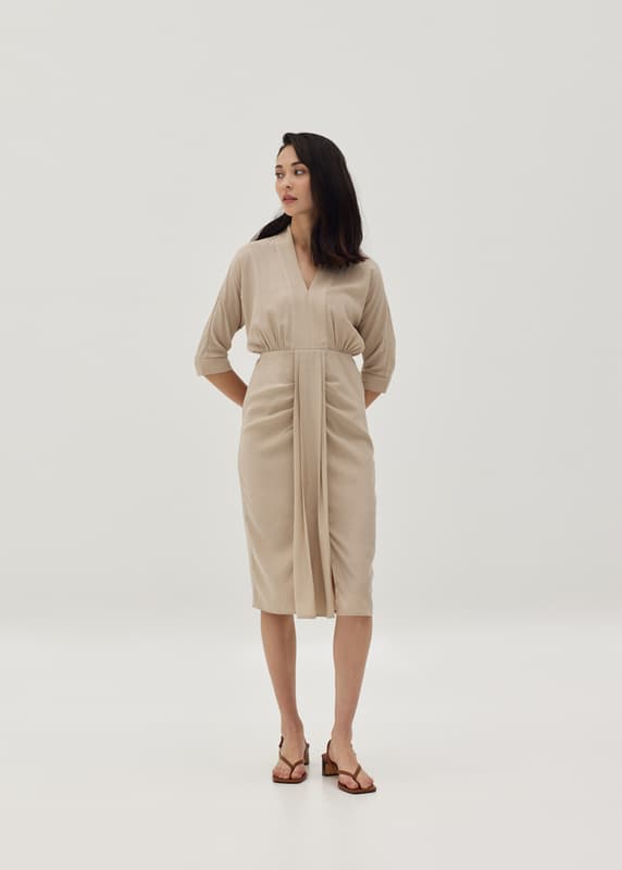 Riyana Ruched Kimono Dress