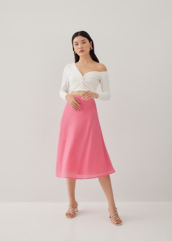 Buy Torryn Linen Bias Cut Skirt Love Bonito Shop Women s