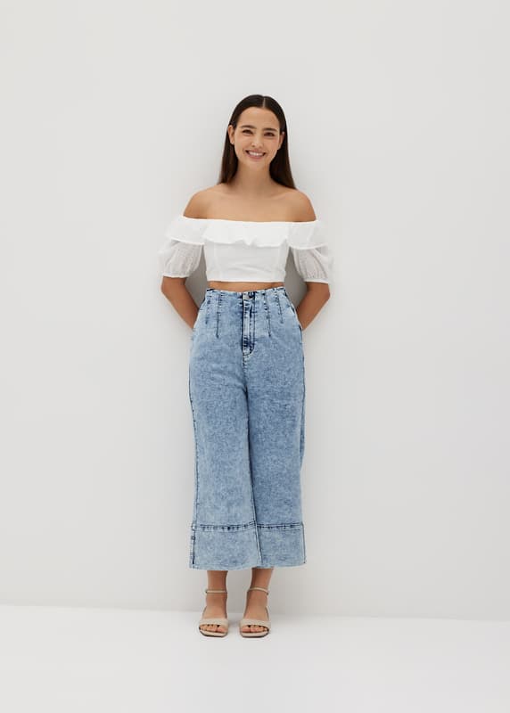 Adaley Broderie Puff Sleeve Top