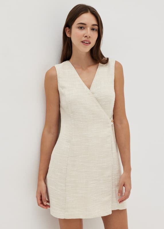 Cheyanne Tweed Wrap Dress | Love, Bonito ID