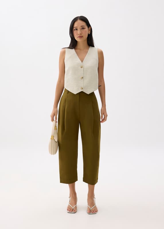 Non-Iron Cotton Stretch Twill Pant - Dark Gold – Paul Fredrick