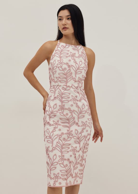 Cherie Padded Contrast Lace Dress | Love, Bonito US
