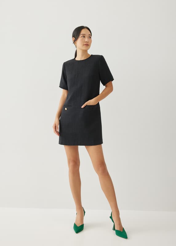 Ashanti Tweed Shift Mini Dress | Love, Bonito ID