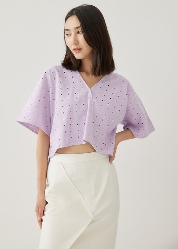 日本未入荷【Love Bonito】Jersey Vネックトップ Jersey V-neck Top | Love, Bonito INTL