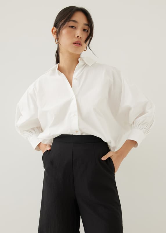 Brienne Cotton Puff Sleeve Shirt | Love, Bonito HK 