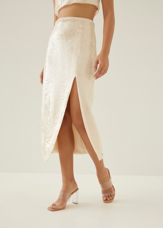 Leonita sequin midi skirt discount