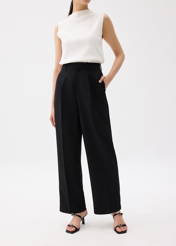Black Buttoned Lana Pants main image 1