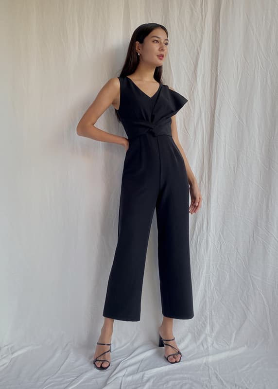 Buy Gwendolyn Knot Front Jumpsuit @ Love, Bonito Singapore | Shop Women ...