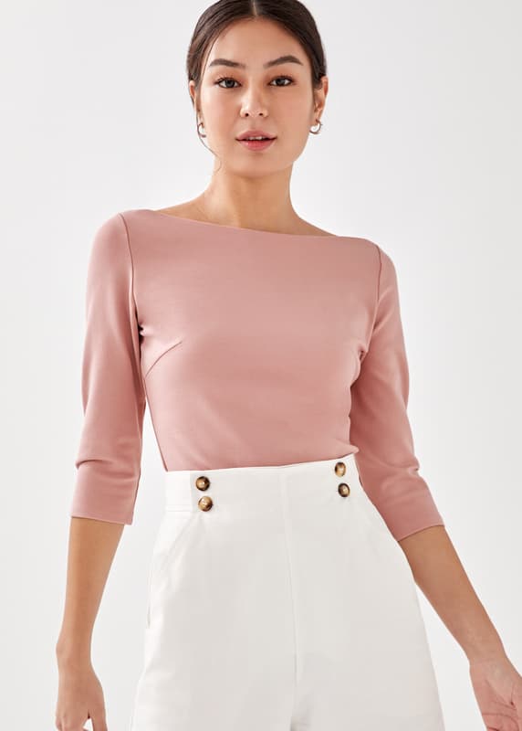 新品未使用★CLANE　BOAT NECK BOA TOPS Jordie Boat Long Sleeve Top – USA KOOKAÏ