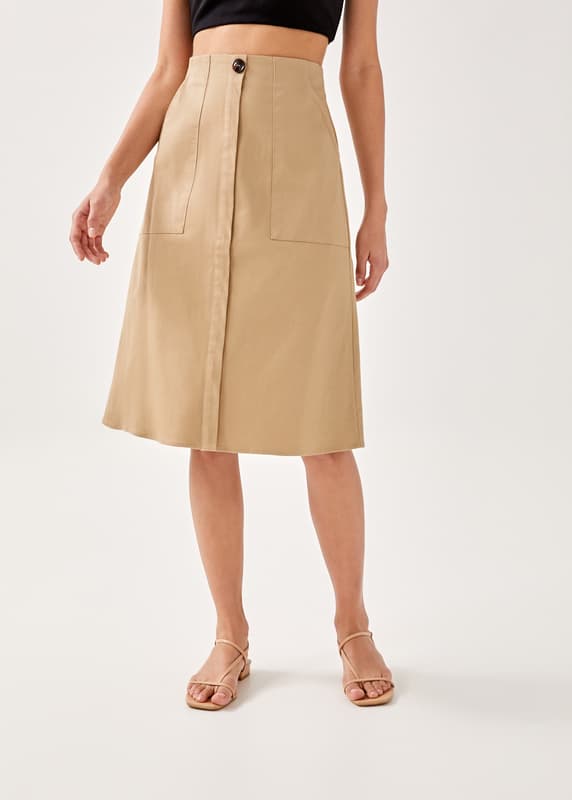Sofina Patch Pocket Midi Skirt | Love, Bonito US