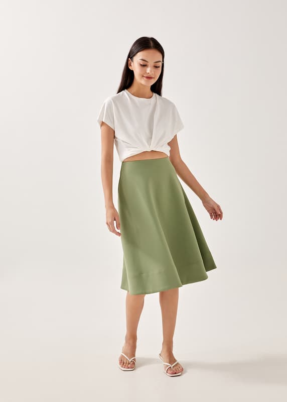 Buy Brianna Neoprene Midi Skirt Love Bonito Singapore Shop
