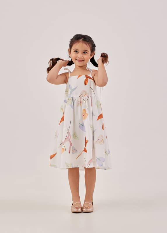 Ashlee Tie Shoulder Tiered Dress in Precious Treasures | Love, Bonito ...