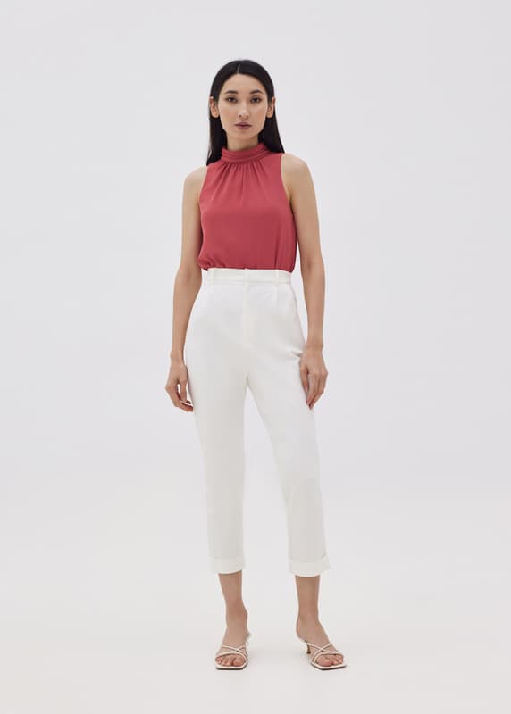 Buy Alma High Neck Ruched Top @ Love, Bonito Singapore | Shop Women's ...