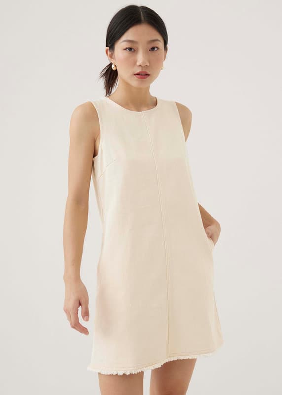 Erise Cotton Shift Mini Dress