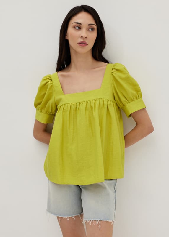 Kollyn Babydoll Puff Sleeve Top | Love, Bonito US