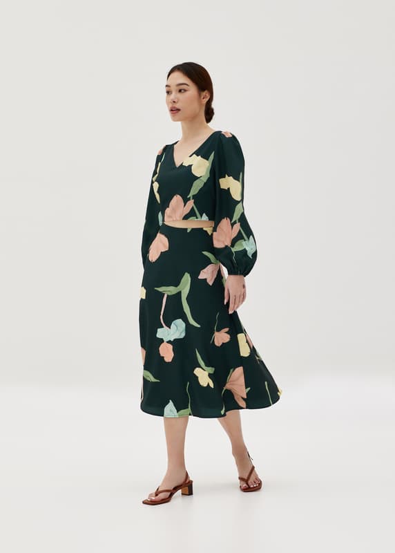 Leya Puff Sleeve Top in Petal Bliss