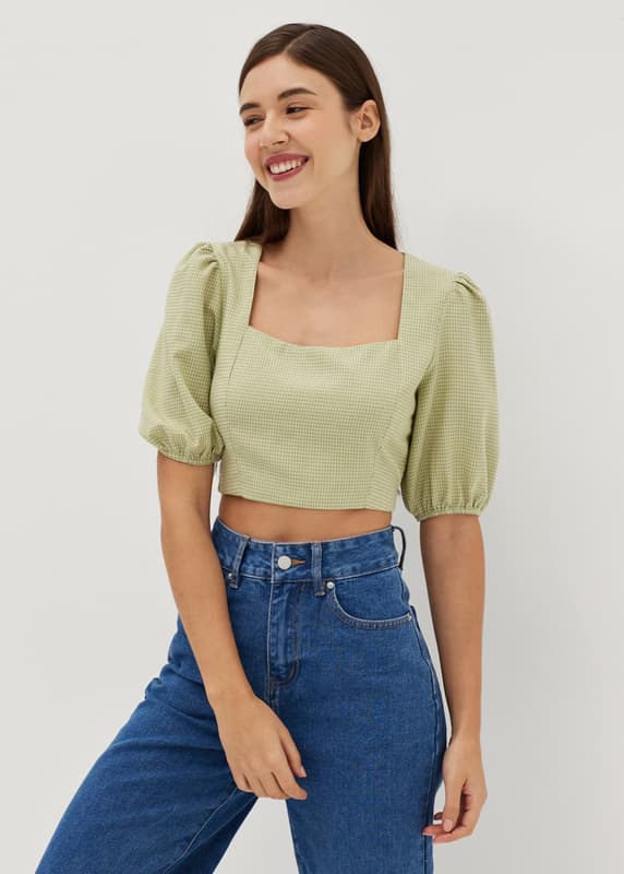 Jaileen Bustier Puff Sleeve Top | Love, Bonito SG