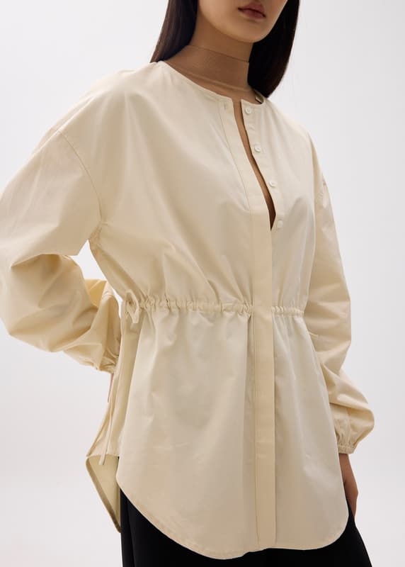 Margot Drawstring Balloon Sleeve Blouse | Love, Bonito US