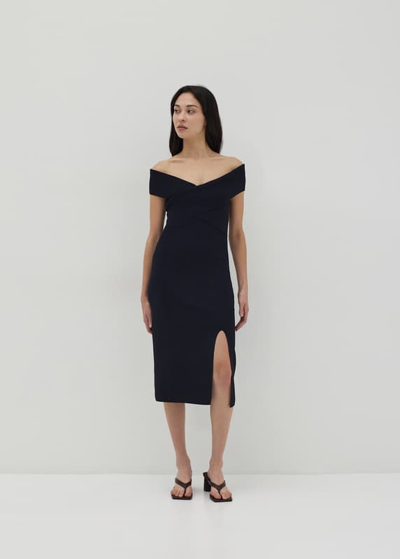 Casual off the shoulder midi dress outlet