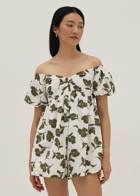 Buy Shanti Off Shoulder Romper Love, Bonito Shop Women's Fashion