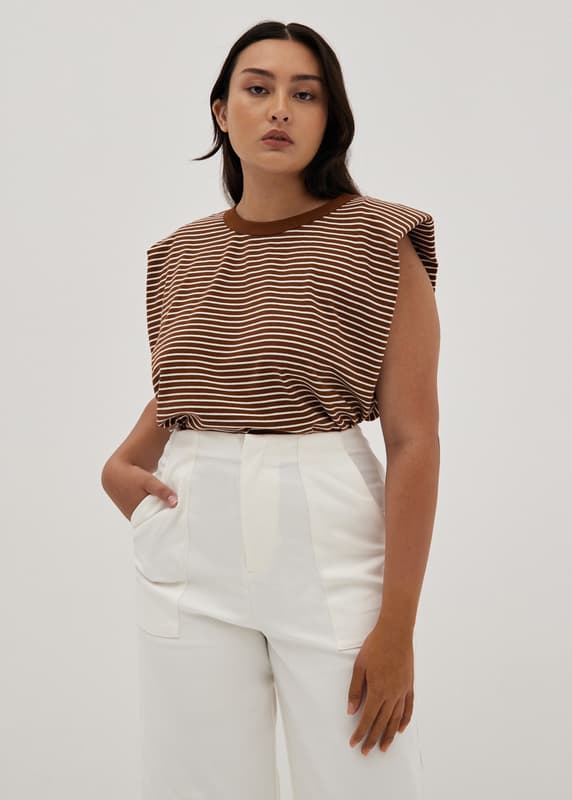 【KOOLOSET】Ash Pigment Stripe Short Sleeve T-shirt Kool Short Sleeve Shirt - Kenyon Consumer Products