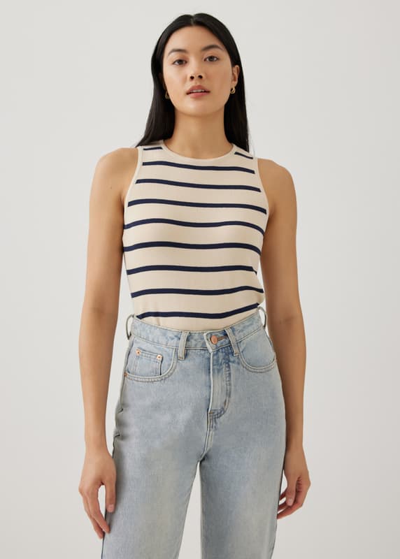 Sasha Striped Knit Tank Top | Love, Bonito INTL Sasha Striped Knit Tank Top | Love, Bonito INTL