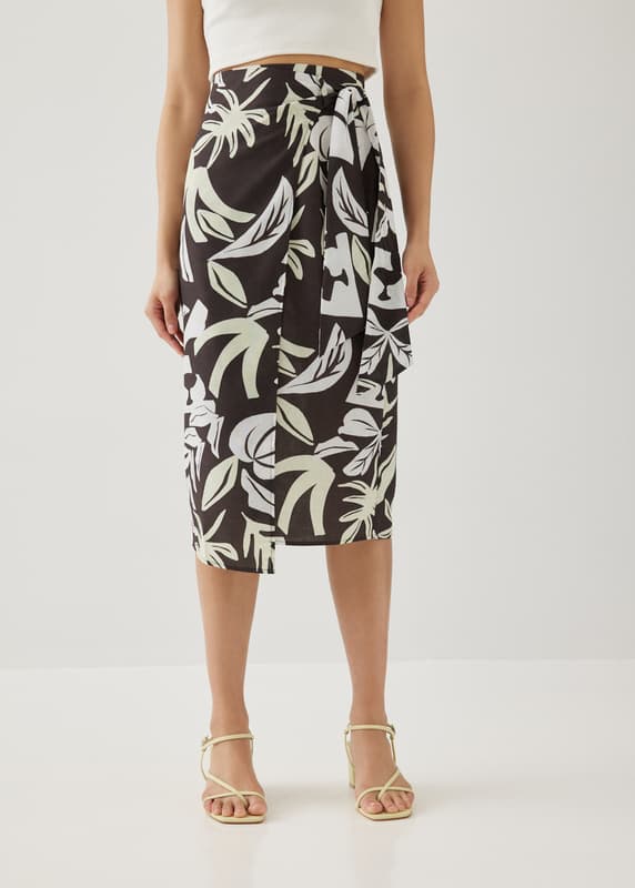 Wynona Wrap Skirt in Tropical Breeze