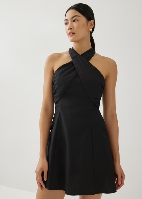 ☆韓国の人気☆【LOW CLASSIC】☆HALTER NECK SHIRRING DRES.S☆ ☆韓国の人気☆【LOW CLASSIC】☆HALTER NECK SHIRRING DRES.S☆