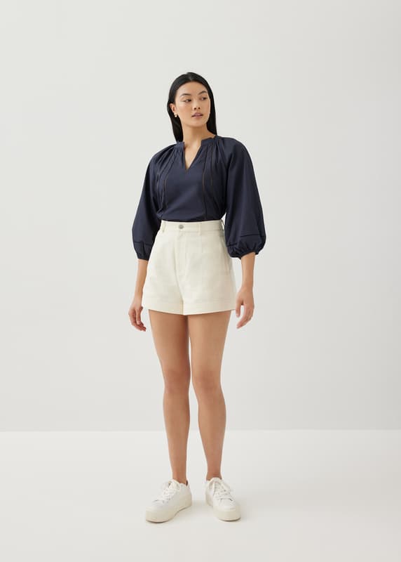 Buy Eri Cotton Trim Poet Blouse Love, Bonito Hong Kong Shop Women's