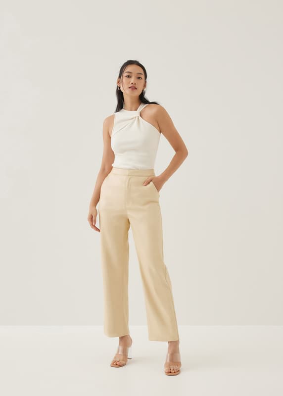 Francey Pleather Straight Leg Pants