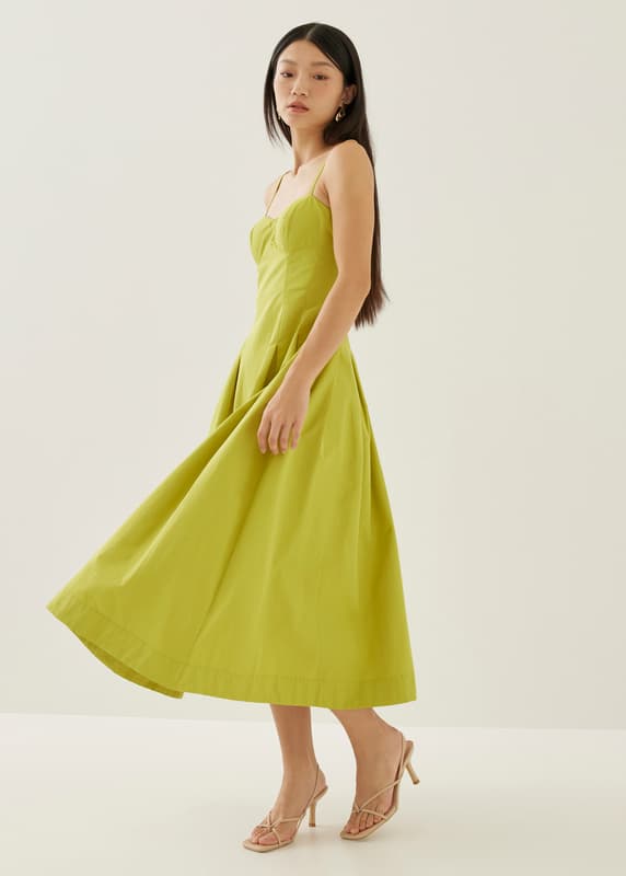 Alezia Padded Trapeze Midi Dress | Love, Bonito US