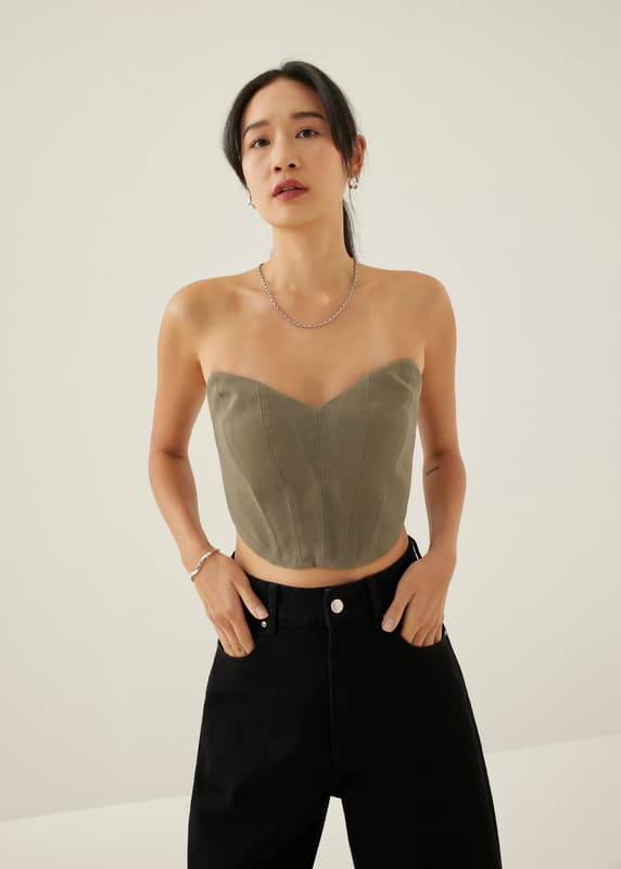 Olwyn Bustier Crop Top