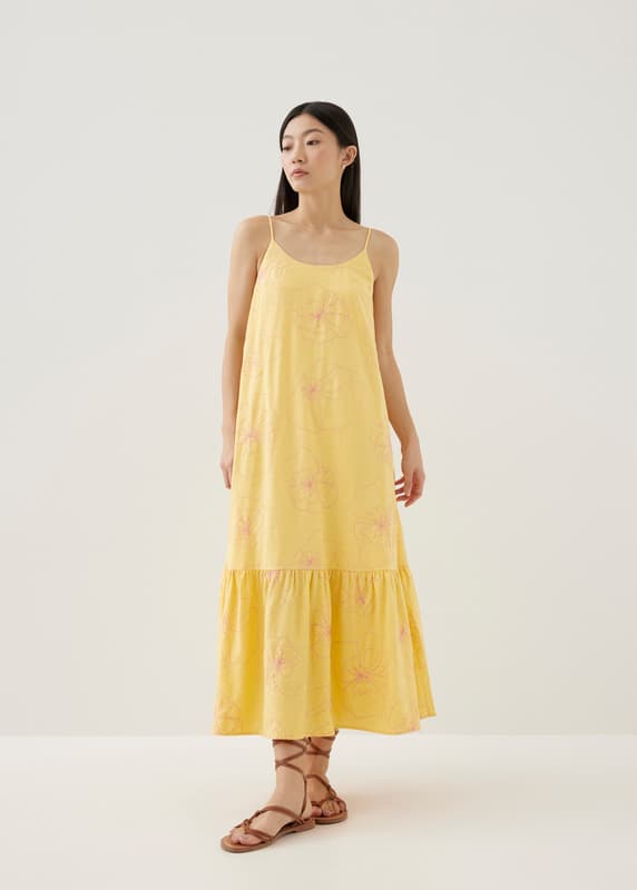 Buy Philippa Embroidered Ruffle Maxi Dress in Rekindled Blooms @ Love ...
