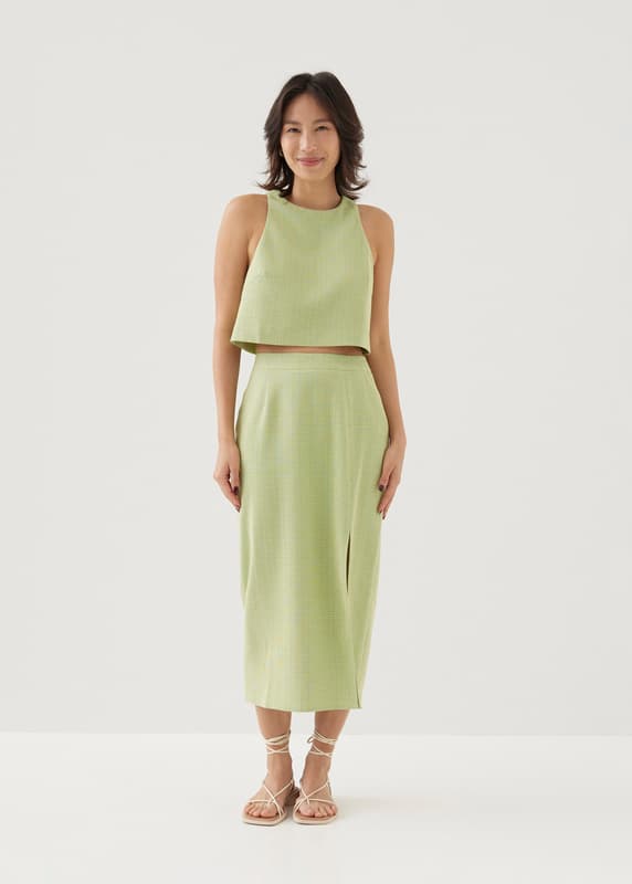 私の夫と結婚して◆IVANA helsinki◆Aila tweed Skirt side chain tweed dress – eve46