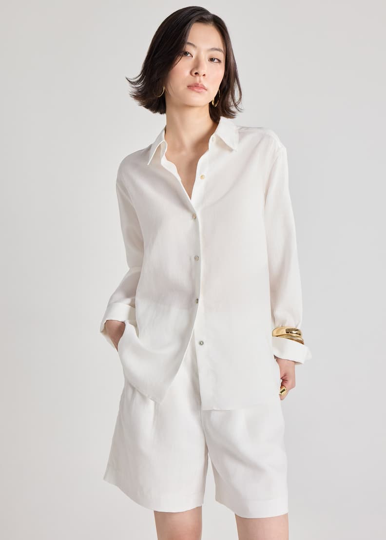 Riley RuchedReady® Premium Linen Shirt