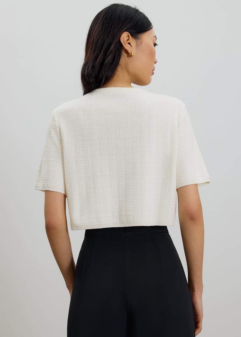 Yoko Boxy Textured Knit Top | Love, Bonito INTL