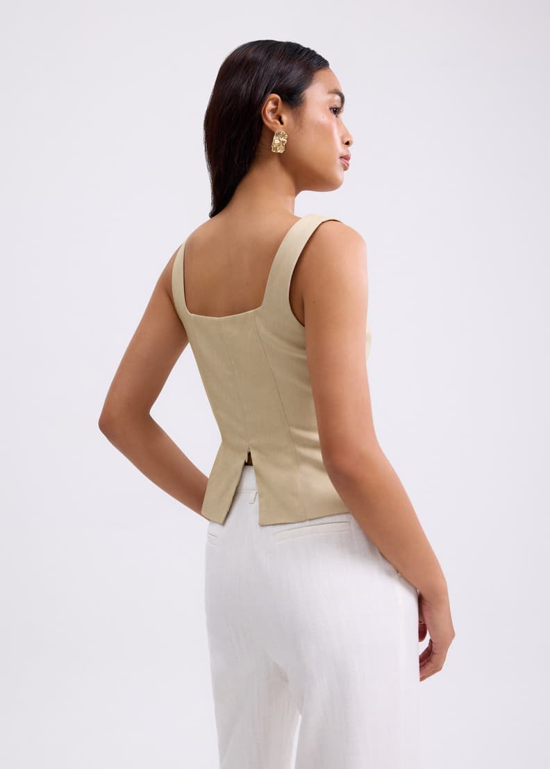 トップス jasmine Jasmine Soft Square Neck Fitted Top | Love, Bonito SG