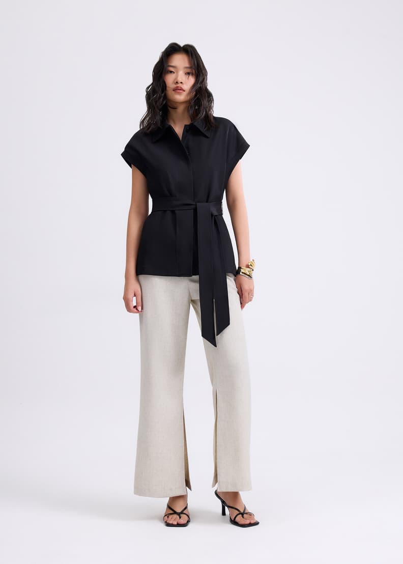 THEREDTHREAD vest blouse 2セット HIGH TWISTED COTTON KNIT VEST – Shinzone