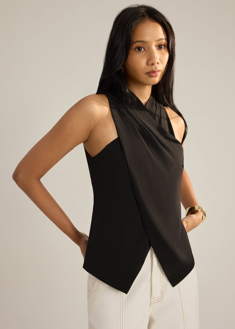 Eva Melange Halter Top