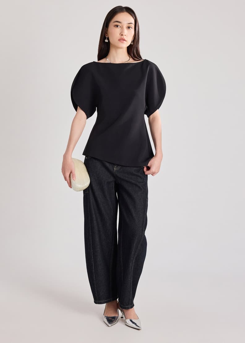 Sculptural Sleeve Top